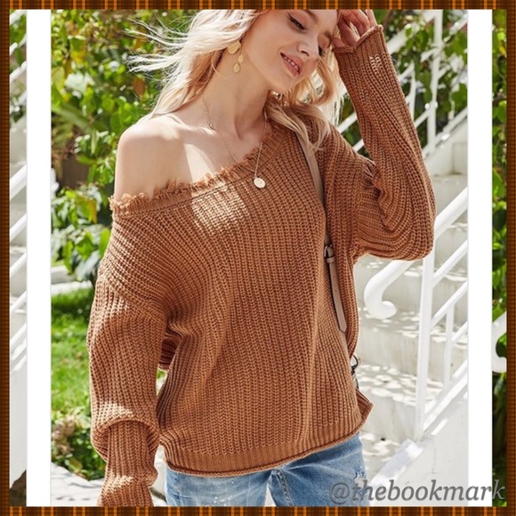 NEW! OFF THE SHOULDER SWEATER - Picture 3 of 4